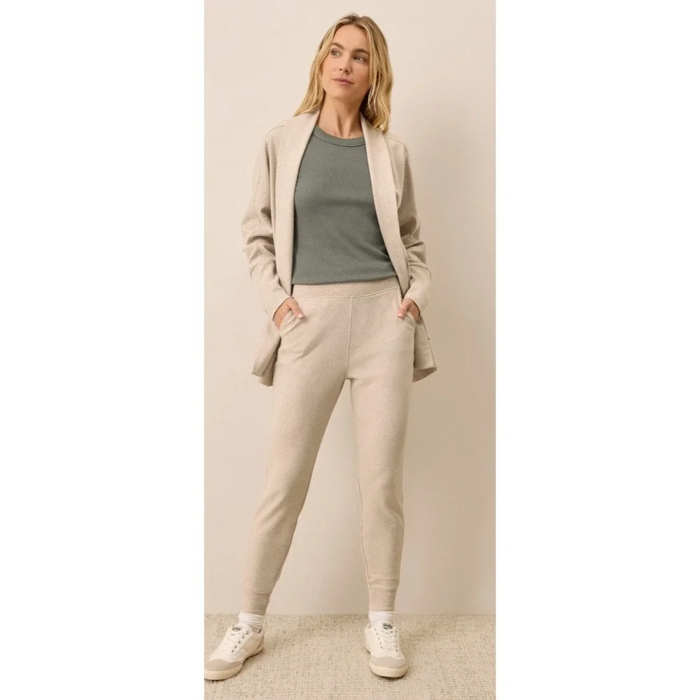 Pact Women's Airplane Jogger Pants Waffle L Quiet Luxury Organic Cotton - Picture 1 of 7